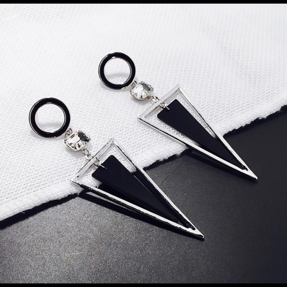 Triangle Earrings - Picture 3 of 7